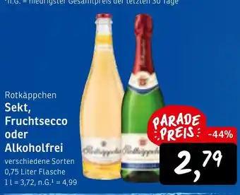 KONSUM Rotkäppchen Sekt, Fruchtsecco oder Alkoholfrei Angebot