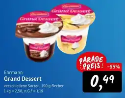 KONSUM Ehrmann Grand Dessert Angebot
