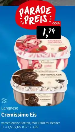 KONSUM Langnese Cremissimo Eis Angebot