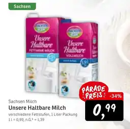 KONSUM Sachsen Milch Unsere Haltbare Milch Angebot