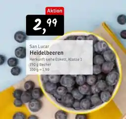 KONSUM San Lucar Heidelbeeren Angebot