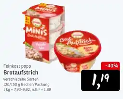 KONSUM Feinkost popp Brotaufstrich Angebot