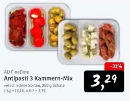 KONSUM AD Fine Dine Antipasti 3 Kammern-Mix Angebot