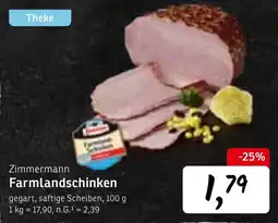 KONSUM Zimmermann Farmlandschinken Angebot