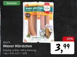 KONSUM Korch Wiener Würstchen Angebot