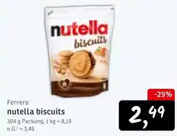 KONSUM Ferrero nutella biscuits Angebot