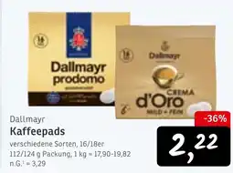 KONSUM Dallmayr Kaffeepads Angebot