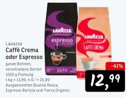 KONSUM Lavazza Caffè Crema oder Espresso Angebot