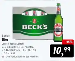 KONSUM Beck's Bier Angebot