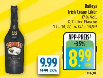 diska Baileys Irish Cream Likör Angebot