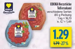 diska EDEKA Herzstücke Tellersalami Angebot