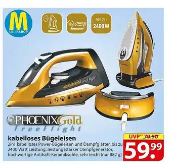 Famila Nord Ost Phoenix Gold Kabelloses Bügeleisen Angebot