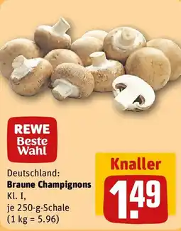 REWE REWE Beste Wahl Braune Champignons Angebot