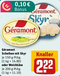 REWE Géramont Scheiben mit Skyr oder Weichkäse Angebot