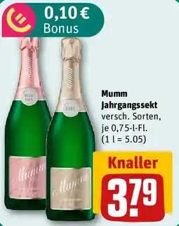 REWE Mumm Jahrgangssekt Angebot