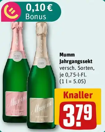 REWE Mumm Jahrgangssekt Angebot