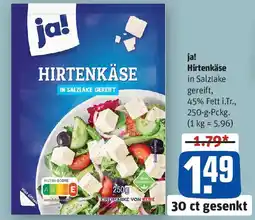 REWE ja! Hirtenkäse Angebot