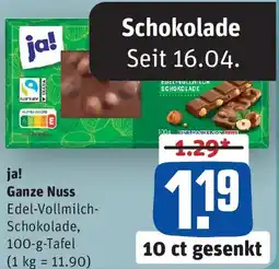 REWE ja! Ganze Nuss Angebot