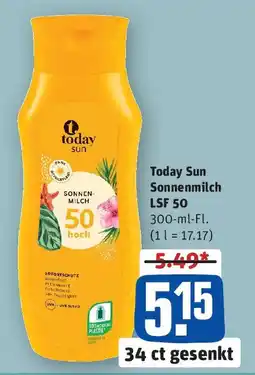 REWE Today Sun Sonnenmilch LSF 50 Angebot