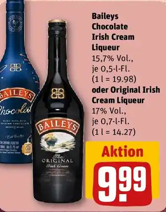 REWE Baileys Chocolate Irish Cream Liqueur oder Original Irish Cream Liqueur Angebot