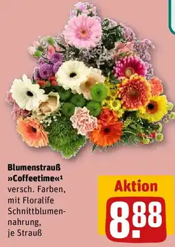 REWE Blumenstrauß Coffeetime Angebot