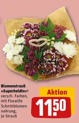 REWE Blumenstrauß Superheldin Angebot