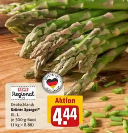 REWE Grüner Spargel Angebot