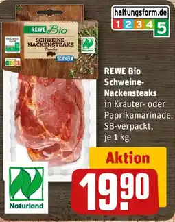 REWE REWE Bio Schweine- Nackensteaks Angebot