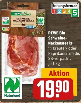 REWE REWE Bio Schweine- Nackensteaks Angebot