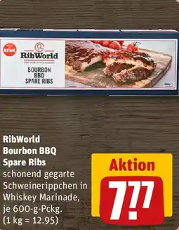 REWE RibWorld Bourbon BBQ Spare Ribs Angebot