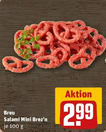 REWE Breu Salami Mini Brez'n Angebot