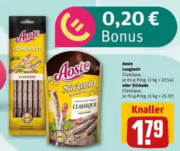 REWE Aoste Longhetti Classique, oder Stickado Angebot
