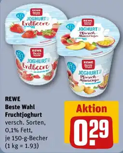 REWE REWE Beste Wahl Fruchtjoghurt Angebot