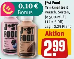 REWE J*st Food Trinkmahlzeit Angebot