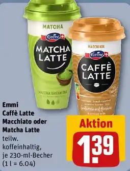 REWE Emmi Caffè Latte Macchiato oder Matcha Latte Angebot