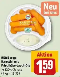 REWE REWE to go Karottini mit Frischkäse-Lauch-Dip Angebot