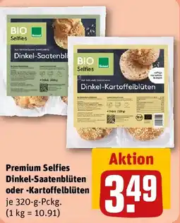 REWE Premium Selfies Dinkel-Saatenblüten oder -Kartoffelblüten Angebot