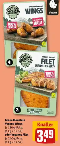 REWE Green Mountain Vegane Wings oder Veganes Filet Angebot