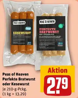 REWE Peas of Heaven Perfekte Bratwurst oder Kesewurst Angebot
