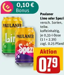 REWE Paulaner Limo oder Spezi Angebot