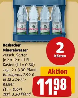 REWE Rosbacher Mineralwasser Angebot