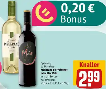 REWE Mederano de Freixenet oder Mia Wein Angebot
