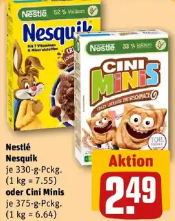 REWE Nestlé Nesquik oder Cini Minis Angebot