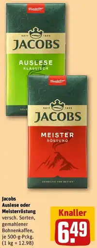 REWE Jacobs Auslese oder Meisterröstung Angebot