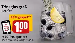 REWE Trinkglas groß Angebot