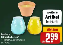 REWE Butcher's Citronella Kerzen Angebot
