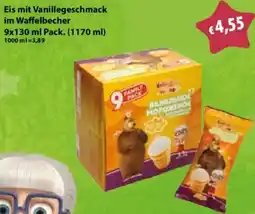 Mix Markt Eis mit Vanillegeschmack im Waffelbecher Angebot