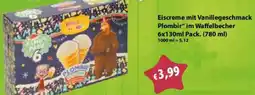 Mix Markt Eiscreme mit Vanillegeschmack Plombir im Waffelbecher Angebot