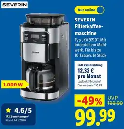 Lidl SEVERIN Filterkaffeemaschine Angebot