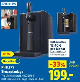 Lidl PHILIPS Bierzapfanlage Angebot